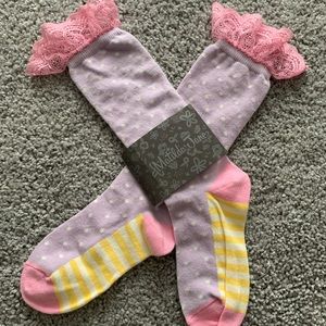 Matilda Jane Christmas Girls Medium socks, NWT